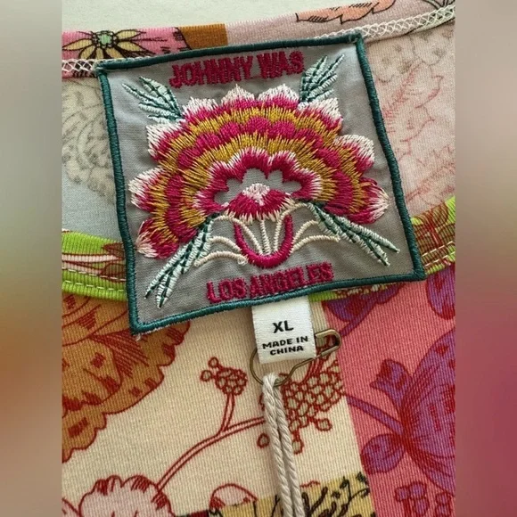 NEW w/ Tags Johnny Was Cosmo Easy Fit Tea Length Dress Size XL - Picture 6 of 10